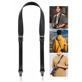ULANZI CSS1 anti-tangle U-snap kamerarem til nakke/skulder til DSLR og spejlløse kameraer, 60 kg bæreevne, sort