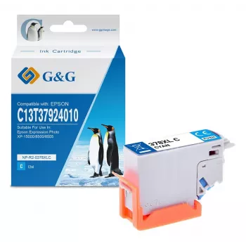 G&G XL gul blækpatron kompatibel med Epson 378XL (C13T37944010) – høj kapacitet 830 sider 15182