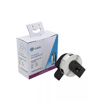 G&G 400-pak adresseetiketter kompatibel med Brother DK-11204, 17 x 54 mm, direkte termo, hvidt papir, permanent klæber ET-B-G-11204