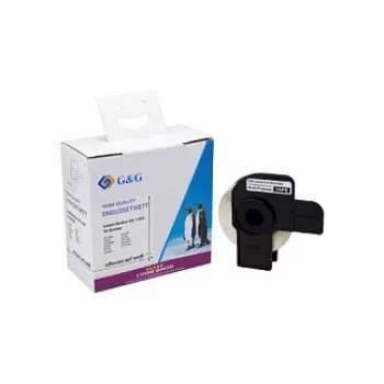 G&G 400-pak adresseetiketter kompatibel med Brother DK-11204, 17 x 54 mm, direkte termo, hvidt papir, permanent klæber ET-B-G-11204