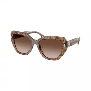 Tory Burch TY7194U197513 Dame-solbriller, kvadratisk, acetat, Dark Havana/brun gradient, 55-17-140 mm