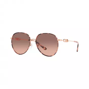 Michael Kors Women's MK1128J110813 Pilot Sunglasses, Light Gold Frame, Brown Gradient Lens, 58/17/145 mm