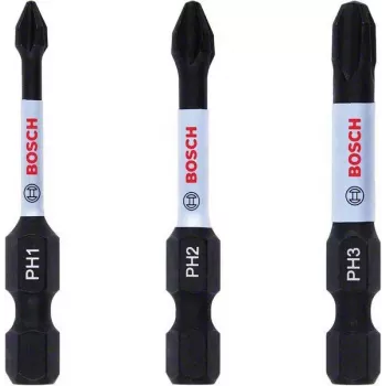 Bosch 2608522491 Phillips PH2 bitsæt, 3 stk., 25 mm, 1/4 inch sekskantsskaft