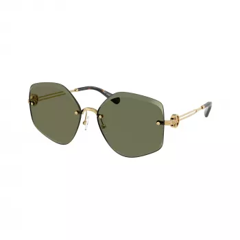 Tory Burch TY6111-334371 dame-solbriller, mørkebrun Havana-stel, brun gradientglas, 56/16/140 mm