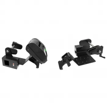 Brodit printerholder med etiketrullefunktion til Zebra Alpha 30L/40L, VESA 75/AMPS, MultiMoveClip, batterieliminator (217038)