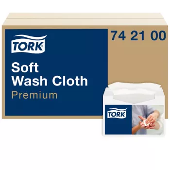 Tork Premium Soft vaskeklude 1-lags hvid, 1080 stk. (742100)