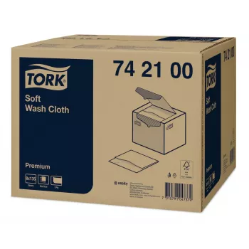 Tork Premium Soft vaskeklude 1-lags hvid, 1080 stk. (742100)