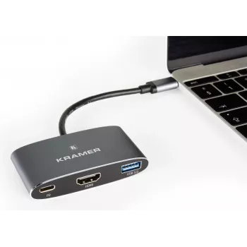 Kramer KDock-1 USB-C-dockingstation med HDMI, 2x USB 3.0, Gigabit Ethernet, 60W PD 91-00016099