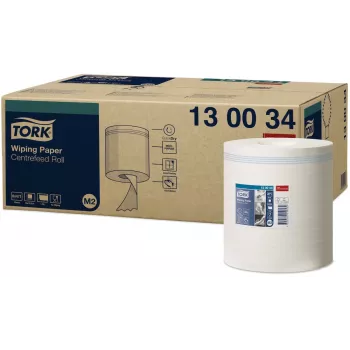 Tork Premium M2 centrefeed rengøringspapirruller hvid, 1-lags, 471 ark, 6 ruller (130034)