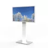 HI-ND MOUNTS HI-ND Floorstand Glass Universal 49-65 White RAL 9003 Display Floor Stand FS0000-5001-01