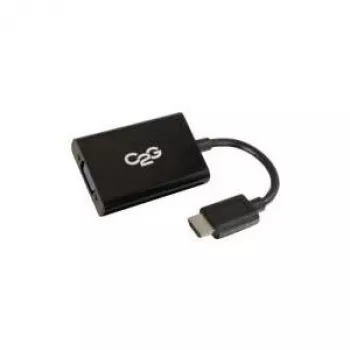C2G HDMI-til-VGA-dongle med strømforsyning og 3,5-mm-audio 80501