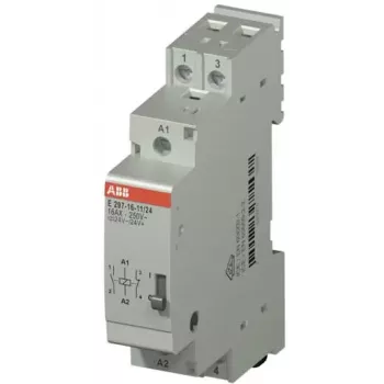 ABB installationsrelæ 24 V AC/DC-spole, 16 A, 1 NO + 1 NC, DIN-skinne, E297-16-11/24 2TAZ311000R2043