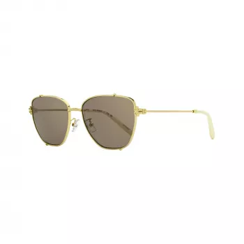 Tory Burch dame TY6105 firkantede solbriller, mørk Havana-stel, brun gradientglas, 55 mm TY6105-32787N