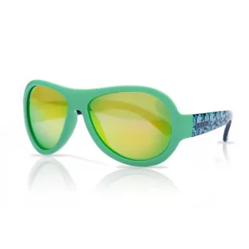SHADEZ SHZ 44 designer bladprint grønne junior solbriller til børn 3-7 år, UV400, brudsikre