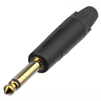 Neutrik NP2XX-AU-0 2-Pole 1/4 inch Professional Phone Plug, Gold Contacts, Nickel Shell