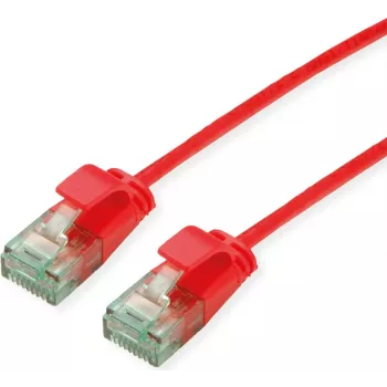 ROLINE RM UTP patchkabel Cat.6A/Class EA SLIM rød 0,15m 21.45.3410