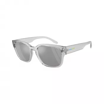 Arnette AN4325-28586G Unisex rektangulære solbriller, matsort stel, mørkegrå glas, 54-19-145 mm