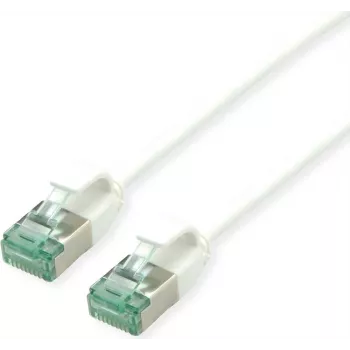 ROLINE RM U/FTP Cat.6A/Class EA slim patchkabel, hvid, 0,15 m 21.45.3360