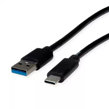 ROLINE RM USB 3.2 Gen 1 kabel, USB A-C, ST/ST, sort, 3 m 11.45.9013