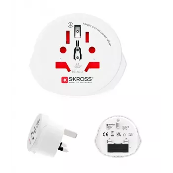 SKROSS verdensrejseadapter med Micro-USB-kabel (1.500225C-E)