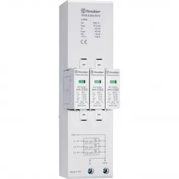 Finder 7P.03.8.255.S012 type 1+2 overspændingsafleder til trefasede TN-C-net (7P038255S012)
