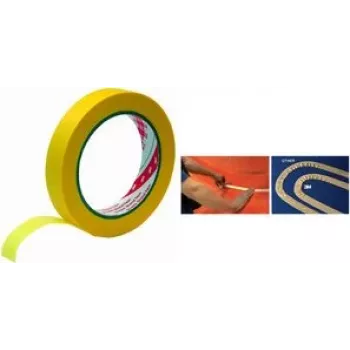 3M 244 guld afdækningstape til malere, 36 mm x 50 m, ekstra tynd 0,08 mm, akryllim, skarpe farvekanter, inde/ude, 1 rulle 2443650