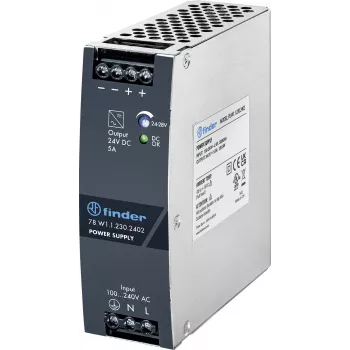 Finder 78.W1.1.230.2402 DIN-skinne-strømforsyning 24V DC 5A 120W 1 udgang