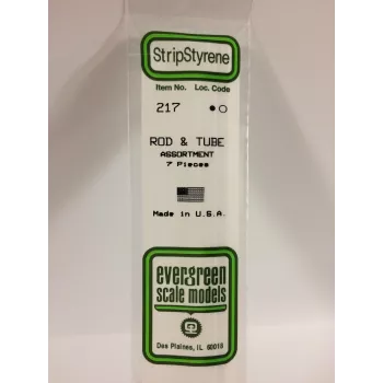 Evergreen polystyren cylindrisk stang (7 stk.) (217)