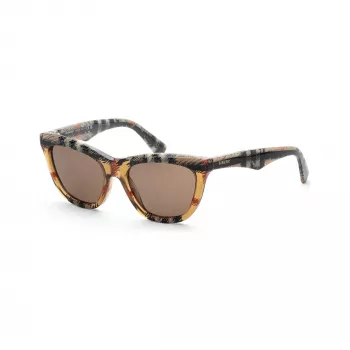 Burberry BE4435F414673 dame-solbriller, mørkebrun havanna stel, brune gradientglas, 53/18/140 mm