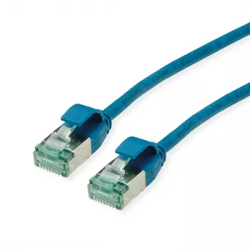 ROLINE RM U/FTP patchkabel Cat.6A/Class EA SLIM blå 0,5 m - FTP 21.45.3342