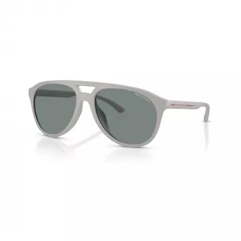 Armani Exchange herre AX4156SU83788 rektangulære solbriller, matsort stel, mørkegrå glas, 59-17-145