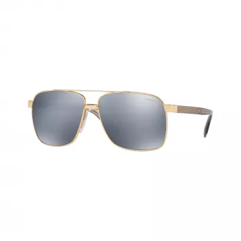 Versace VE2174-1002Z3 herre pilot-solbriller, sort stel, grå spejlede glas, 59/13/145 mm