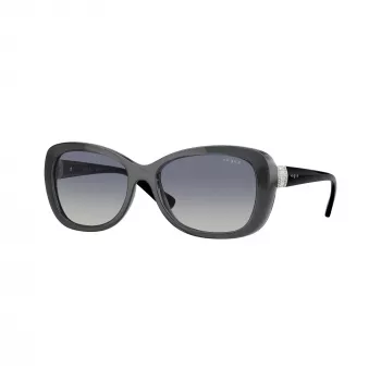 Vogue VO2943SB31324 dame cat-eye-solbriller, transparent lyserød stel, lyserøde spejlglas, 55mm