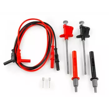 HT Instruments 425 Measuring Lead Set, CAT IV 600V / CAT III 1000V, 1.5 m, 16 A, 4mm Shrouded Banana Plugs, Red/Black 1003040