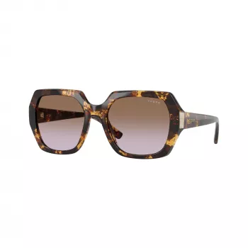 VOGUE dame VO5612SB31796 cat-eye-solbriller, transparent lyserødt stel, mørkegrå glas, 55mm
