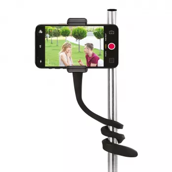 SBS Mobile TESUPPFLEXY fleksibelt bordstativ til smartphones og tablets op til 10,5 inch sort