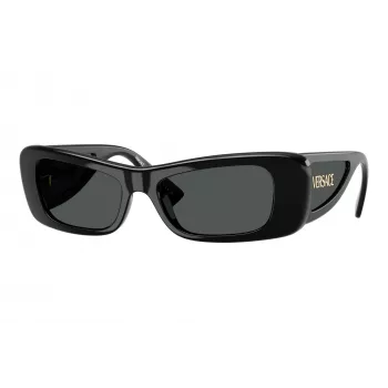 Versace dame VE4481-GB1-87 firkantede solbriller, sort stel, grå glas, 54mm