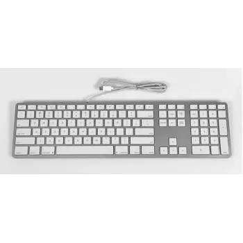 Matias Kabelgebundenes USB-C Tastatur til Mac – sølv – U.S. Version (FK316CS)