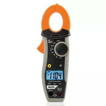 HT Instruments HT4011 Digital Clamp Meter CAT III 600V, 4000 Counts, AC/DC Voltage, Resistance, Capacitance, Frequency, Diode & Continuity Test, Jaw Opening 30mm 1009820