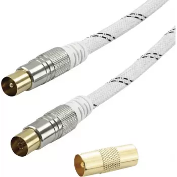 Vivanco SAT-antennekabel 3 m hvid (VVACABMF300HQW)