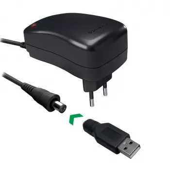 Vivanco universal AC/DC-strømforsyning 27W med 7 DC-stik og USB-port VVITADAPT27WUN