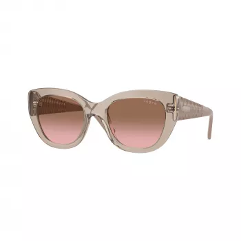 Vogue VO5567S dame cat-eye-solbriller transparent pink / lysebrun gradient 52mm VO5567S299014