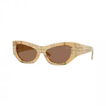 Burberry dame BE4450U415773 firkantede solbriller, Havana/brun gradient, 54mm