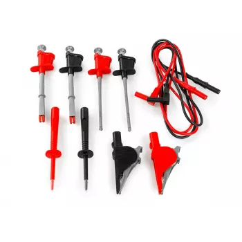 HT Instruments 44100 Multimeter Test Lead Set with 4mm Banana Plugs, Probes, and 6 Crocodile Clips (20A)