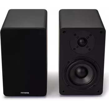 AIWA Hi-Fi 2.0 aktiv reolhøjttaler 2x70W RMS, sort