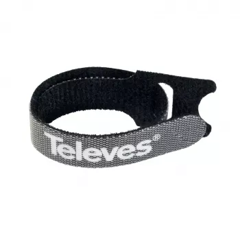 Televes KBL velcro-kabelbinder, 10-pak, sort, 15 mm x 250 mm 200102