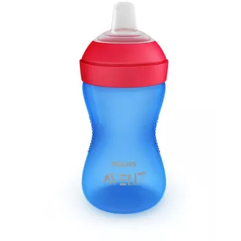 Philips Avent My Grippy træningstumling med blød tud 300ml, 9M+, blå