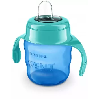 Philips AVENT Easy Sip træningstumling med håndtag, 6M+, 200ml, silikonehældetud, grøn