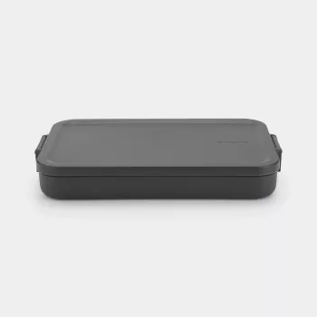 Brabantia Make & Take flad madkasse, mørkegrå, 1,2 L, BPA-fri plast, tæt, opvaskemaskineegnet