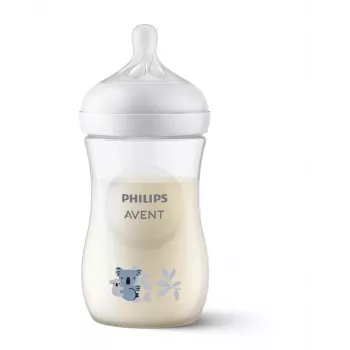 Philips Avent Natural Response Koala babyflaske 260 ml med medium-flow-sut, 1M+